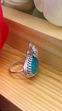 Load image into Gallery viewer, Fox Turquoise and sterling silver ring size 6
