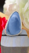 Load image into Gallery viewer, Blue Opal and sterling silver ring size 6 3/4-7