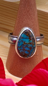 Turquoise Mountain and sterling silver ring size 10 - 10 1/4