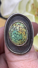 Load image into Gallery viewer, Blue Moon Turquoise Shadowbox Ring size 8 1/4