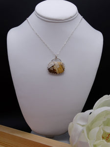Brecciated Mookaite and Silver necklace