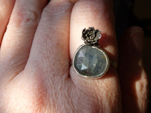 Load image into Gallery viewer, Sapphire and Silver Ring Size 9 1/2