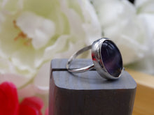 Load image into Gallery viewer, Banded Fluorite and silver ring size 9