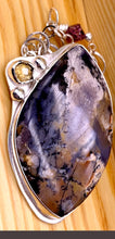 Load image into Gallery viewer, Amethyst Sage Agate and Silver Necklace