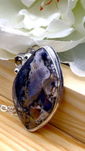 Load image into Gallery viewer, Amethyst Sage Agate and Silver Necklace