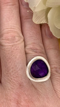 Load image into Gallery viewer, Amethyst and Silver Ring Size 6 1/2