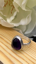 Load image into Gallery viewer, Amethyst and Silver Ring Size 8 1/2