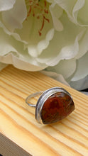 Load image into Gallery viewer, Moroccan Seam Agate and Silver Ring Size 8 1/2