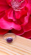 Load image into Gallery viewer, Natural Ruby and Silver Ring Size 7 3/4