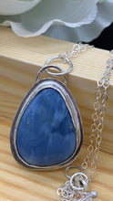 Load image into Gallery viewer, Blue Opal and Silver necklace
