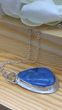 Load image into Gallery viewer, Blue Opal and Silver necklace