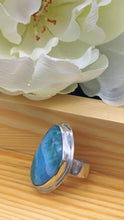 Load image into Gallery viewer, Larimar and Silver Ring Size 7 3/4