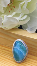 Load image into Gallery viewer, Larimar and Silver Ring Size 7 3/4