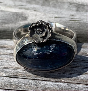 Kyanite and sterling silver ring size 7