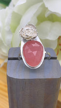 Load image into Gallery viewer, Guava Quartz and Silver Ring Size 9 1/4-9 1/2