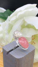 Load image into Gallery viewer, Guava Quartz and Silver Ring Size 9 1/4-9 1/2
