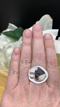 Load image into Gallery viewer, White Buffalo and silver Ring Size 8 3/4